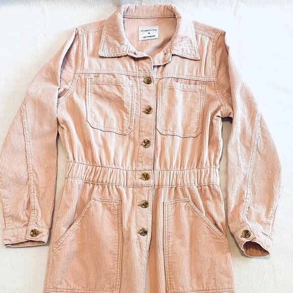 Celebrity Pink cordoroy jumpsuit Medium pink utility streetwear casual comfort - Picture 5 of 13